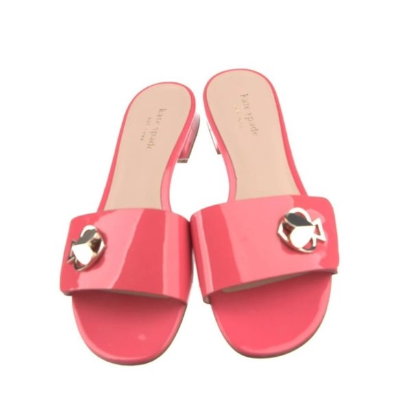 Pink Coral Kate Spade  Leather Slides BRAND NEW Size 7 - Picture 1 of 6